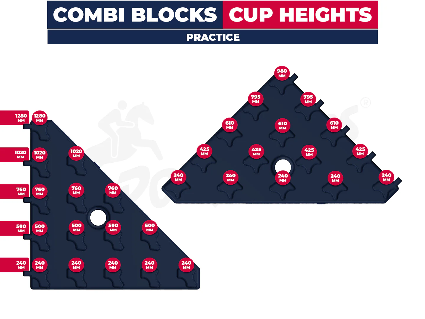 Recycled-Black Combi Blocks | Pair - Image 3